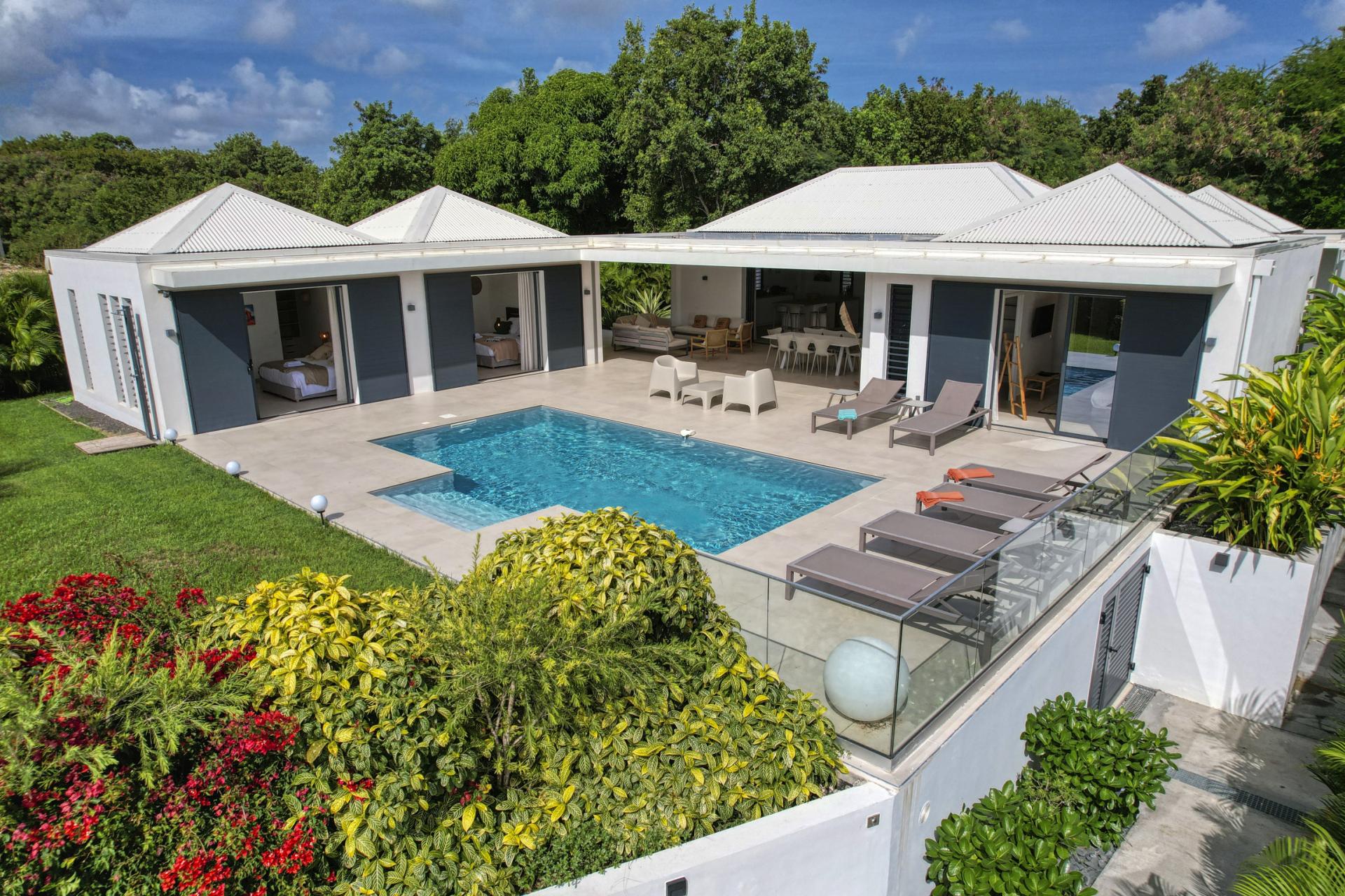 1.Location villa piscine Saint François Guadeloupe_vue d'ensemble